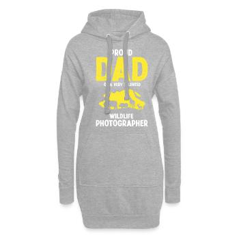 Afrikanische Familienreise Design für Afrika - Hoodie-Kleid - Grau meliert - Vorne