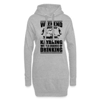 Weekend Foreacst 100% Chance Of Kayaking Rower Row - Hoodie-Kleid - Grau meliert - Vorne