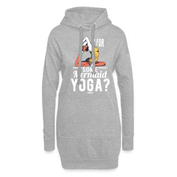 Entraînement Fitness Yoga Méditation Femme - Sweat-shirt à capuche long Femme - gris chiné - Devant