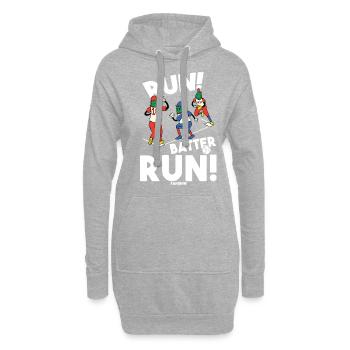 Baseball - Hoodie-Kleid - Grau meliert - Vorne