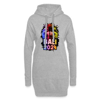 Bali 2024 Urlaub Bunt - Hoodie-Kleid - Grau meliert - Vorne