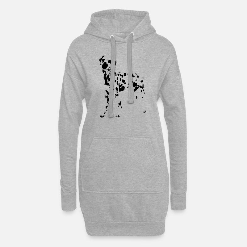 Dalmatiner - Hoodie-Kleid - Grau meliert