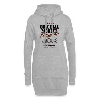 Baujahr 1963 - Hoodie-Kleid - Grau meliert - Vorne