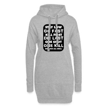 Stay low, go Fast T-shirt - Sweat-shirt à capuche long Femme - gris chiné - Devant