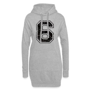 6 six sechs black schwarz (de) - Hoodie-Kleid - Grau meliert - Vorne