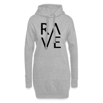 RAVE - Hoodie-Kleid - Grau meliert - Vorne