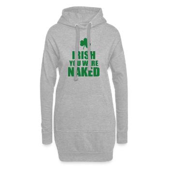 Irish you were naked - Hoodie-Kleid - Grau meliert - Vorne