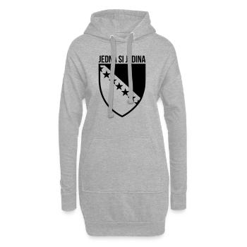 Jedna Si Jedina Bosna - Hoodie-Kleid - Grau meliert - Vorne