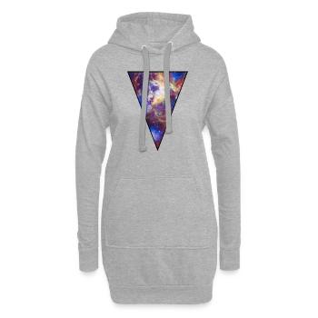 Galaxy - Space - Sterne - Cosmic - Kunst - - Hoodie-Kleid - Grau meliert - Vorne