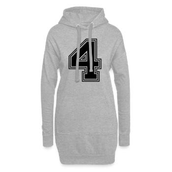 4_Nummer_4_(s31) - Hoodie-Kleid - Grau meliert - Vorne