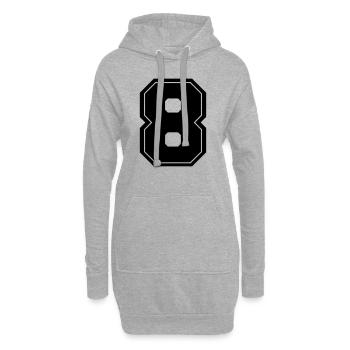 8 - Hoodie-Kleid - Grau meliert - Vorne