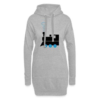 lokomotive_02 - Hoodie-Kleid - Grau meliert - Vorne