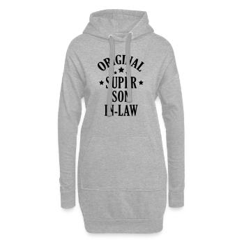 Beau-père belle-mère belle fille beau fils - Sweat-shirt à capuche long Femme - gris chiné - Devant