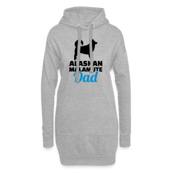 Alaskan Malamute - Hoodie-Kleid - Grau meliert - Vorne