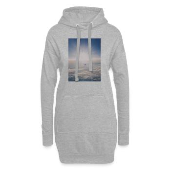 Flugzeug, Wolken, grenzenlose Freiheit T-shirt - Hoodie-Kleid - Grau meliert - Vorne