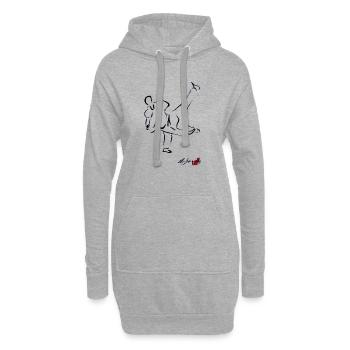 HARAI TSURIKOMI ASHI - Sweat-shirt à capuche long Femme - gris chiné - Devant