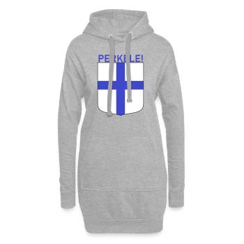 Finlande - Perkele! - Sweat-shirt à capuche long Femme - gris chiné - Devant