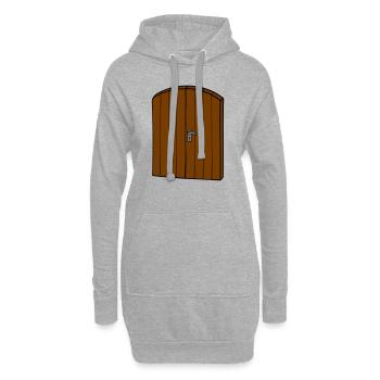 Tür aus Holz - Hoodie-Kleid - Grau meliert - Vorne
