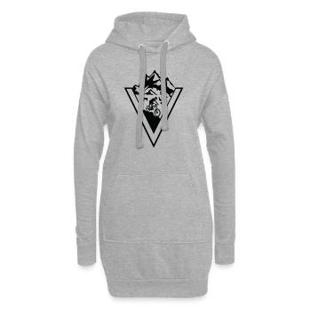 Mountainbiker Radsport - Hoodie-Kleid - Grau meliert - Vorne