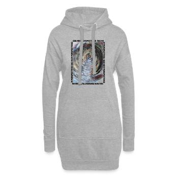 Eine andere Dimension bunte Straße - Hoodie-Kleid - Grau meliert - Vorne