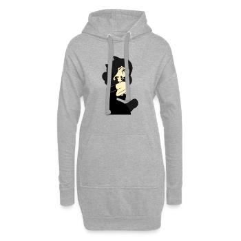 Cosplay de Noël Charlotte Femme Gothique Foncee - Sweat-shirt à capuche long Femme - gris chiné - Devant