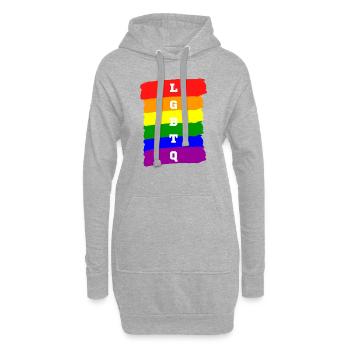 LGBTQ - Hoodie-Kleid - Grau meliert - Vorne