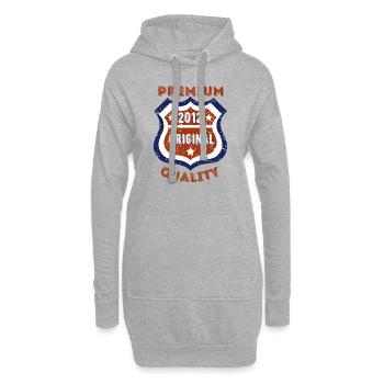 Qualité premium 2012 - Sweat-shirt à capuche long Femme - gris chiné - Devant