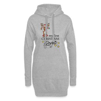 lustige sprüche für Rentner - Hoodie-Kleid - Grau meliert - Vorne