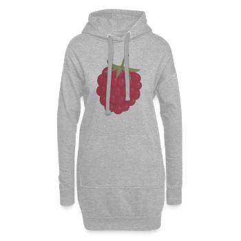 rot rosa himbeere - Hoodie-Kleid - Grau meliert - Vorne