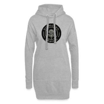 Blümchen Pflanzen in meinem Garten - Blumen Design - Hoodie-Kleid - Grau meliert - Vorne