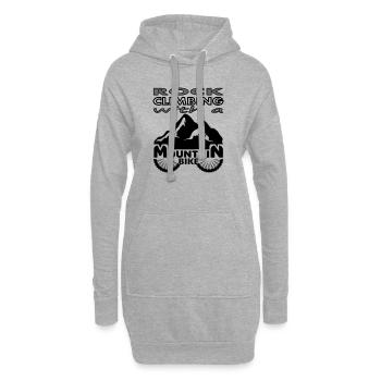 Bergsteigen Mountain bike Klettern Geschenkidee - Hoodie-Kleid - Grau meliert - Vorne