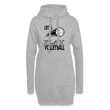 Volleyballspielen Volleyballspieler Spruch Gift - Hoodie-Kleid - Grau meliert - Vorne
