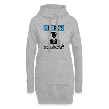 Ich bin Lehrer aus Leidenschaft Schullehrer gift - Hoodie-Kleid - Grau meliert - Vorne