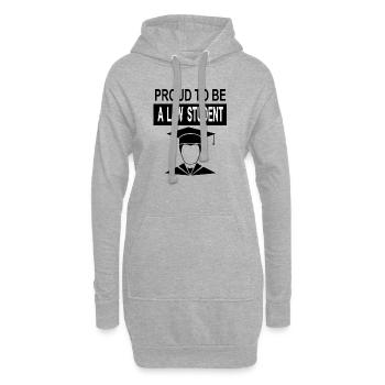 Étude de droit, étudiant en droit, cadeau de diplôme de droit - Sweat-shirt à capuche long Femme - gris chiné - Devant