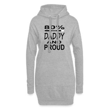 Ich werde Papa zukünftiger Papa Vater Geschenkidee - Hoodie-Kleid - Grau meliert - Vorne