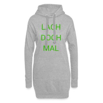 Lachen Spaß Humor Witzig Spruch Lustig - Hoodie-Kleid - Grau meliert - Vorne