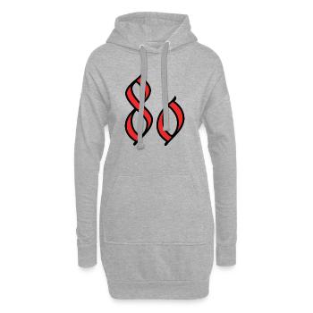 80. 80 JAHRE. 80. JAHRESTAG. 80-JÄHRIGES JUBILÄUM. - Hoodie-Kleid - Grau meliert - Vorne