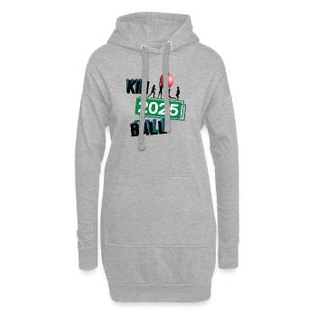 Kinball Spieler Team Turnier Mannschaft in 2025 - Hoodie-Kleid - Grau meliert - Vorne