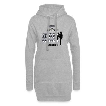 Softball Team Mannschaft Spieler Spiel Baseball - Hoodie-Kleid - Grau meliert - Vorne