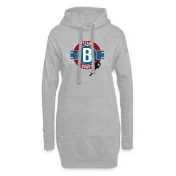 Rugby Team B Mannschaft Rugbyspiel Rugbyteam - Hoodie-Kleid - Grau meliert - Vorne