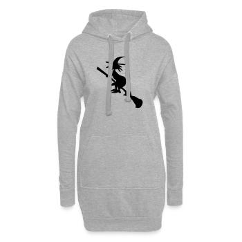 Hexe - Hoodie-Kleid - Grau meliert - Vorne