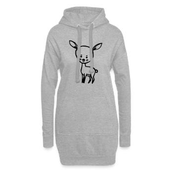 Reh - Hoodie-Kleid - Grau meliert - Vorne