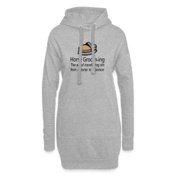 Pferd - Hoodie-Kleid - Grau meliert - Vorne