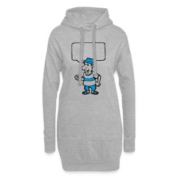 Schalen und Blase - Hoodie-Kleid - Grau meliert - Vorne