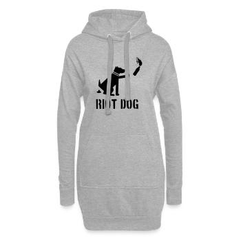 riot dog - Hoodie-Kleid - Grau meliert - Vorne