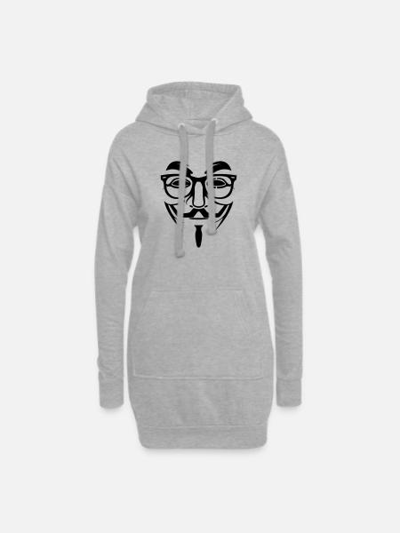 Geek Anonymous - Hoodie Dress - heather grey