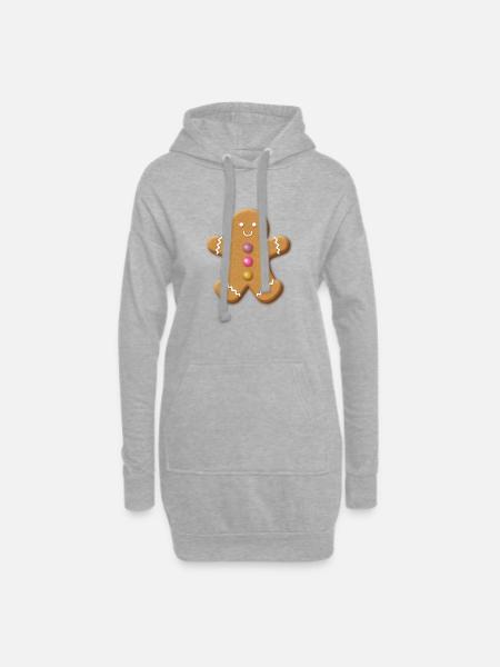 Mister Gingerbread - Hoodie Dress - heather grey