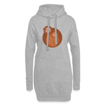 MÈRE - Sweat-shirt à capuche long Femme - gris chiné - Devant