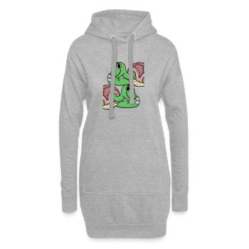 Turtle Turtles - Hoodie Dress - heather grey - Front