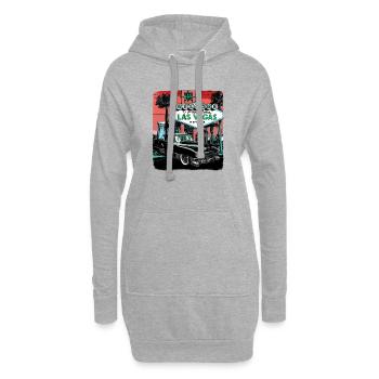 Las Vegas - Sweat-shirt à capuche long Femme - gris chiné - Devant